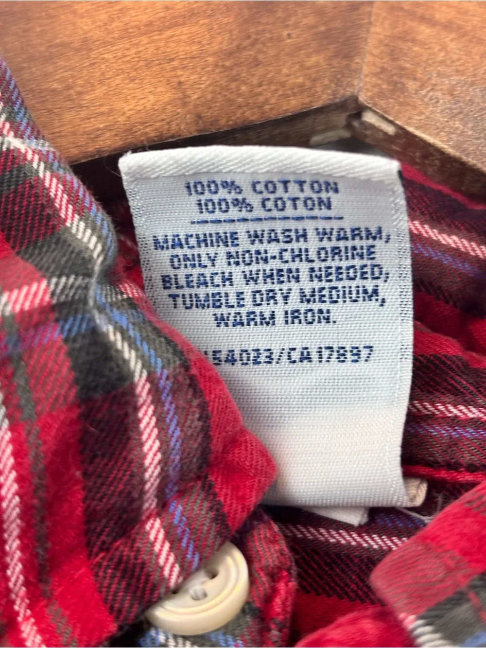 Old Navy Boys Large Red Plaid Flannel Button Down Shirt 100% Cotton